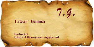 Tibor Gemma névjegykártya